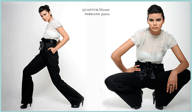 Kate Linstrom QUANTUM blouse and PERRIAND pants