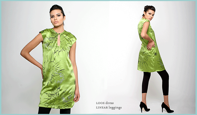 Kate Linstrom LOOS dress and LINEAR leggings